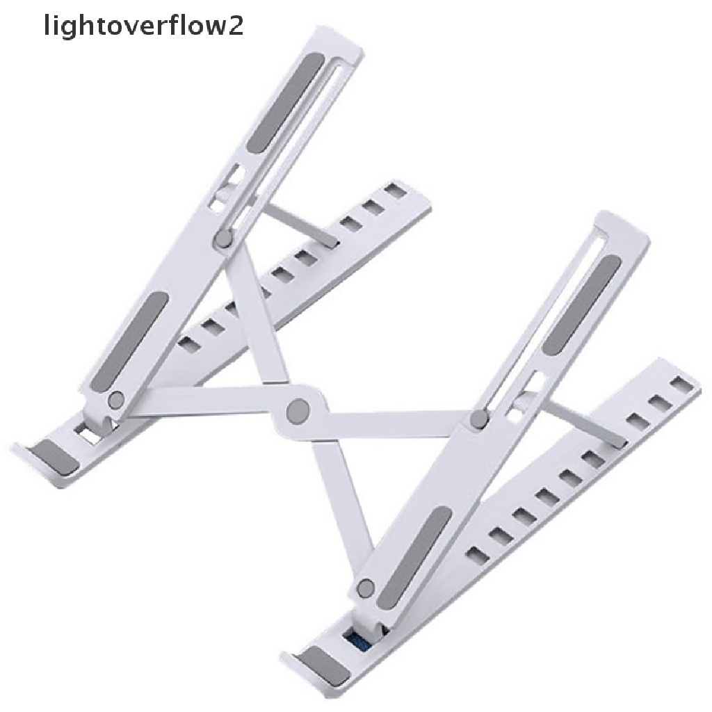 (lightoverflow2) Stand Holder Laptop / Notebook / Tablet Bahan Plastik Bisa Dilipat