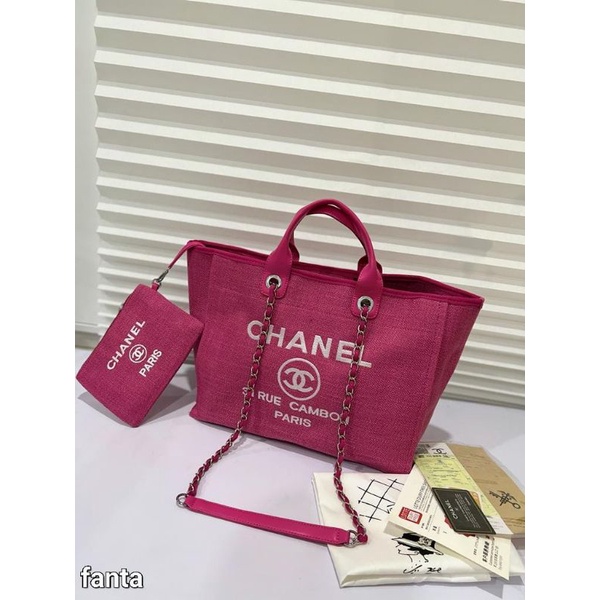 tas fashion tote kanvas Cenel chambon set dompet