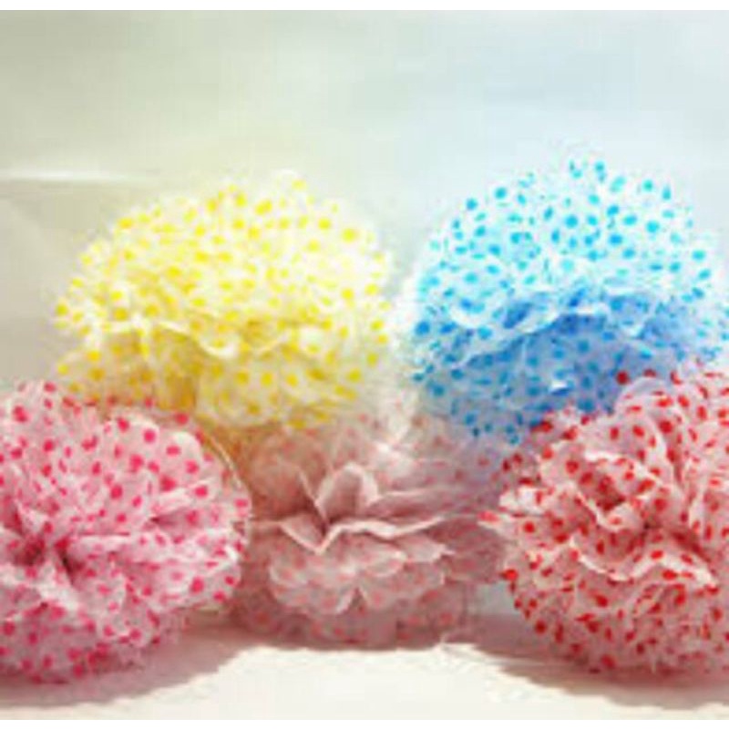 POMPOM kertas MOTIF POLKADOT