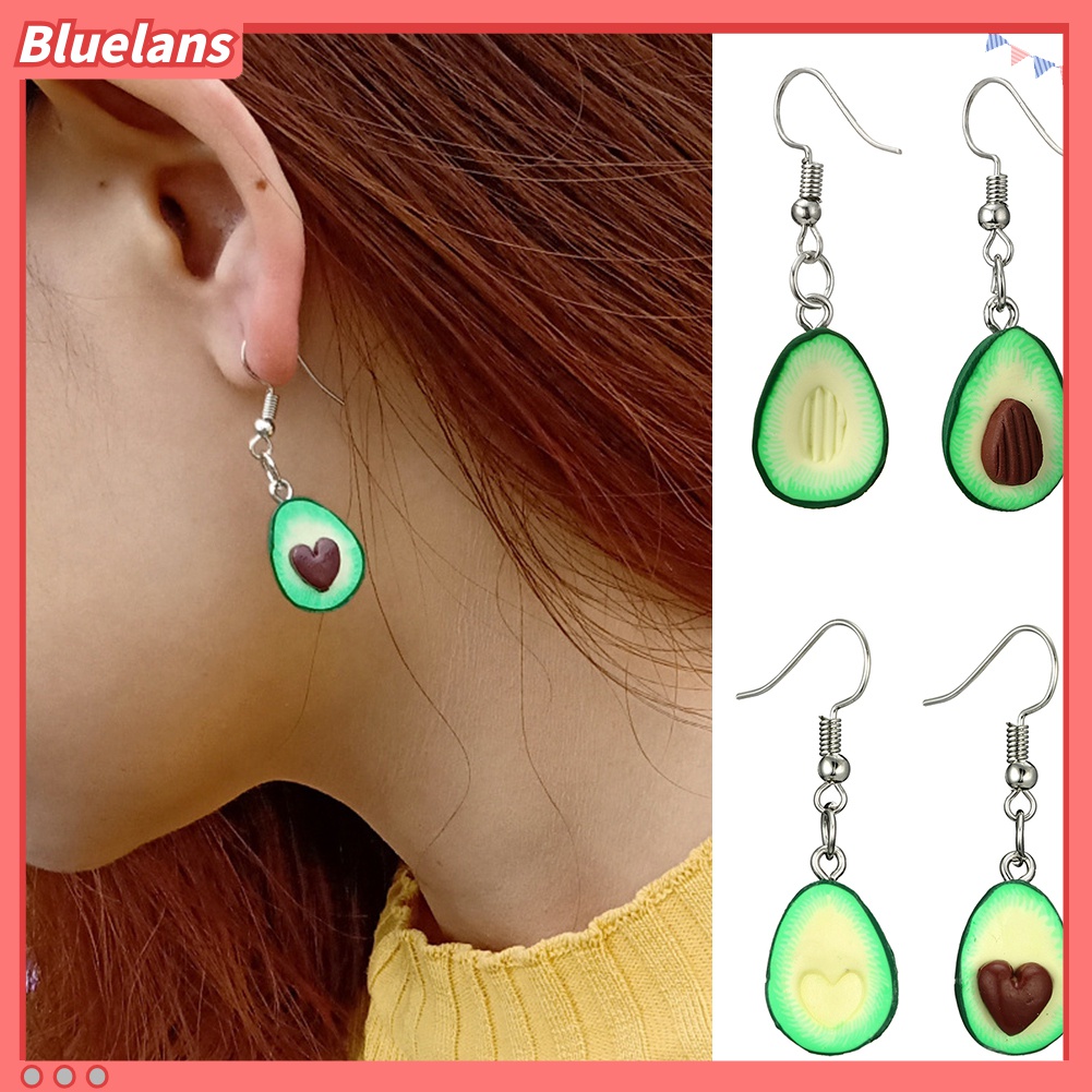 Anting Kait Menjuntai Desain Buah Alpukat Hati Untuk Wanita