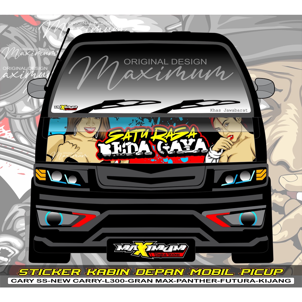 STICKER KABIN DEPAN MOBIL PICKUP SS / FUTURA /KABIN DEPAN SS FUTURA CUSTOM-KNY-DS03