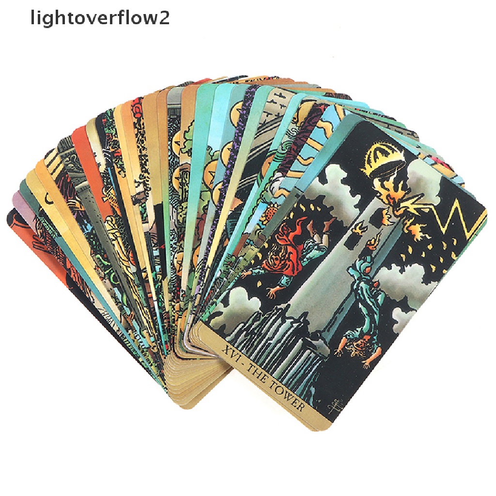 (lightoverflow2) Radiant wise Spirit Tarot board game Kartu Ramalan Bahasa Inggris (ID)