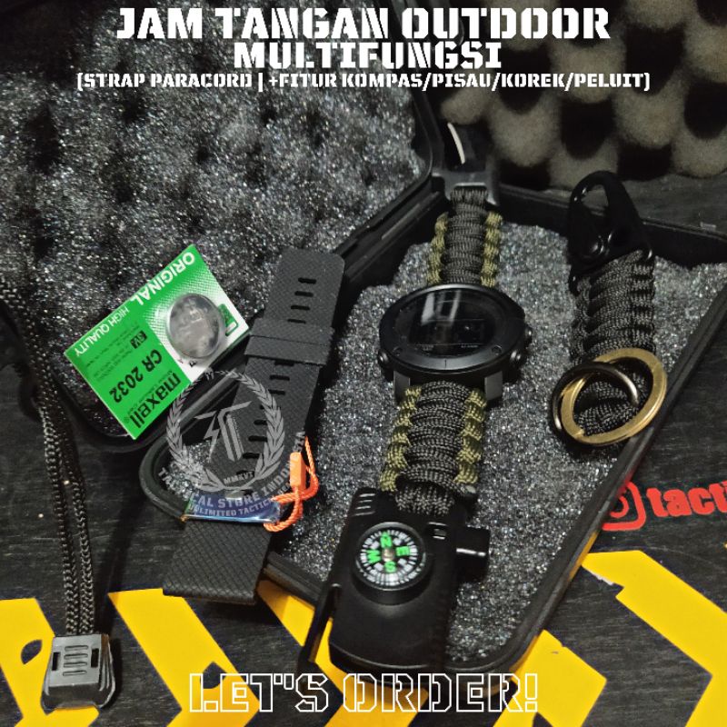 Jam Tangan Paracord Custom - Jam Tangan Tactical Outdoor Survival TSI SERIES #01