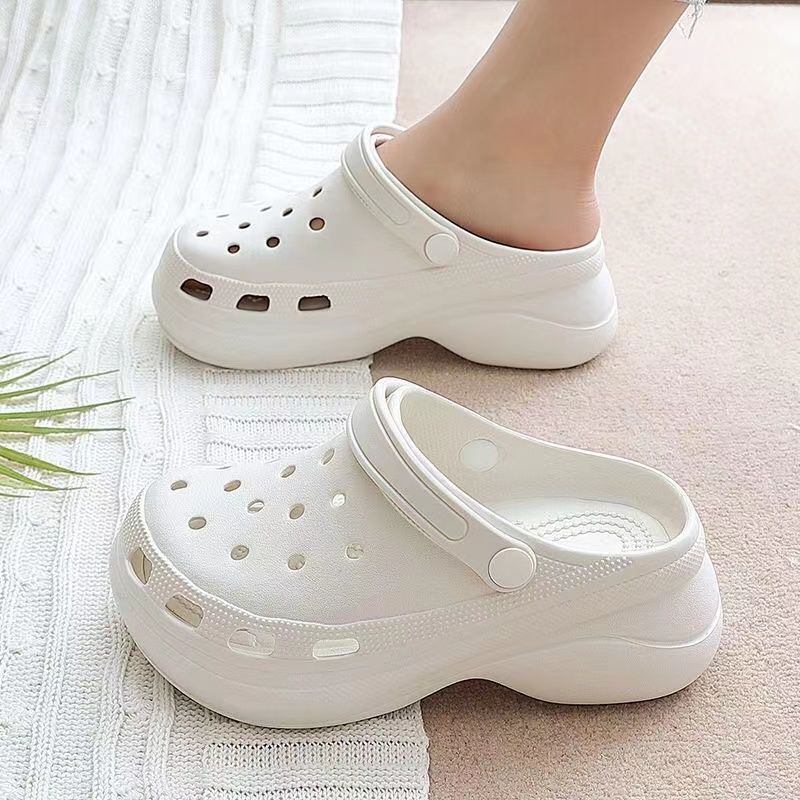 M Footwear - Sepatu Sendal Crocs Wanita Import - CSG6157 White