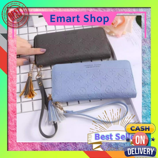Dompet Kecil Wanita Kucing Biru Felicia Wa033B2 Import Murah Abg Fashion Batam Motif Denim Ori Dompe