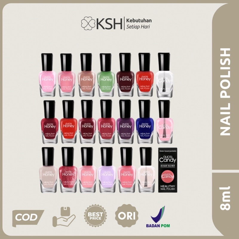 Jual KSH Mall OULISI Honey Nail Polish Peel Off Kutek Halal Mudah Dibersihkan Shopee Indonesia