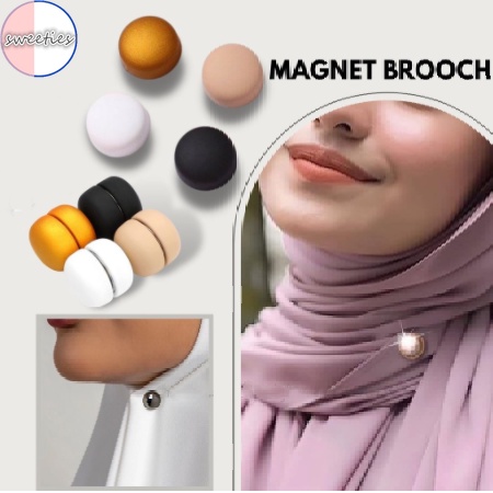 1 Pc pin magnet Bulat Kuat Gaya retro Untuk Aksesoris Jilbab unisex