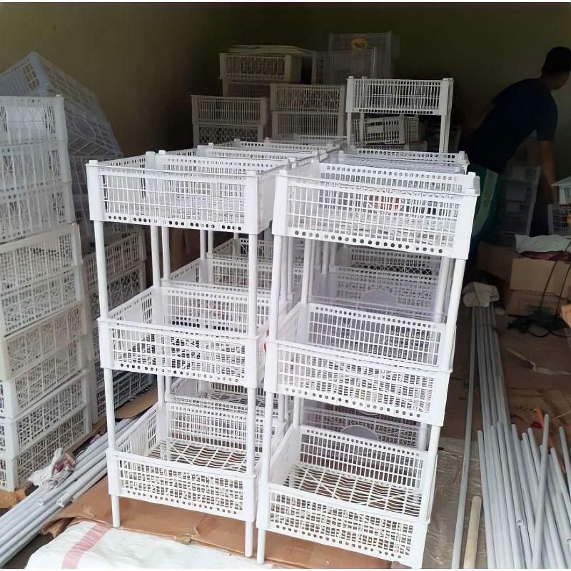 RAK SUSUN WARUNG JAJANAN SERBAGUNA STORAGE RAK KERANJANG SUSUN