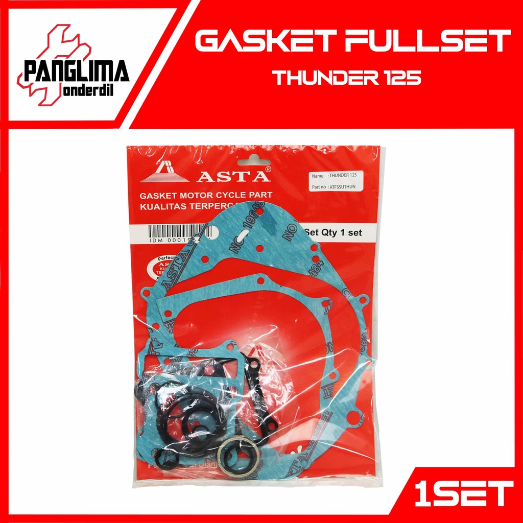 Gasket Fullset Thunder 125 Merk Asta Perpak-Topset Paking-Packing Full-Top-Set