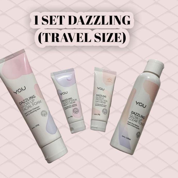 Super Oke--PAKET 1 SET SKINCARE Y.O.U THE DAZZLING GLOW UP SERIES YOU SANDRA DEWI SERUM VIRAL