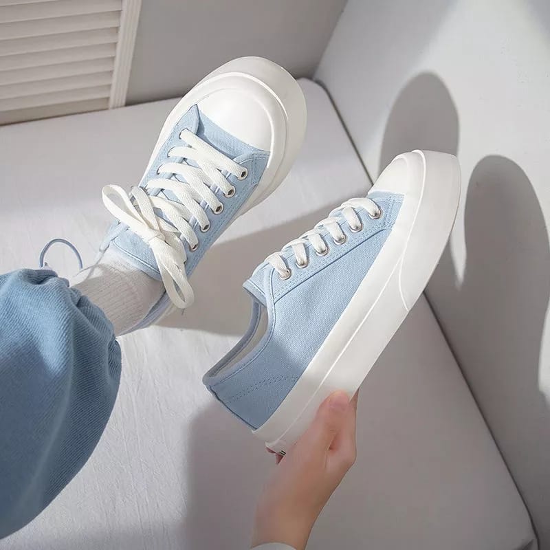  -  Sneakers Chungky Sepatu Sekolah Kanvas Casual DS02