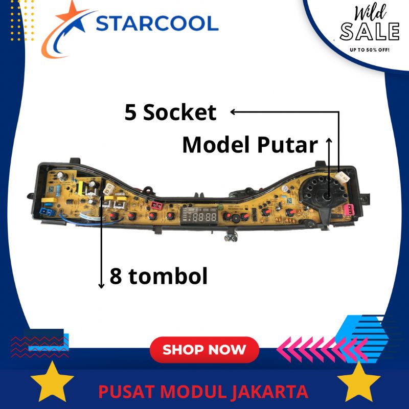 POLYTRON ZEROMETIC PAW7512 PAW8512 PAW9512 modul pcb mesin cuci Top Loading