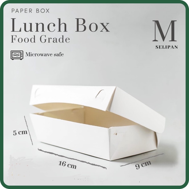 

PAPER LUNCH BOX ECO MEDIUM 1 pack isi 20pcs