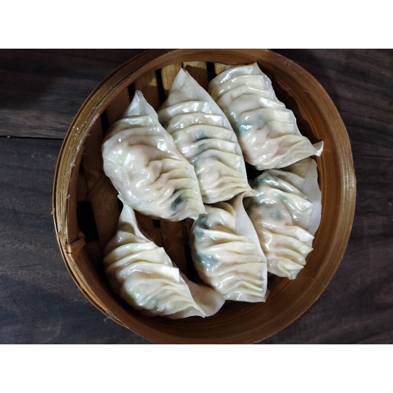 

Kuo tie Gyoza Dimsum Frozen Wo tie Dimsum halal 1pck (10pcs)