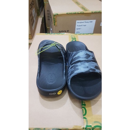 Oofos Ooahh Sport Blk/camo (Produk Original) untuk plantar Fasciitis