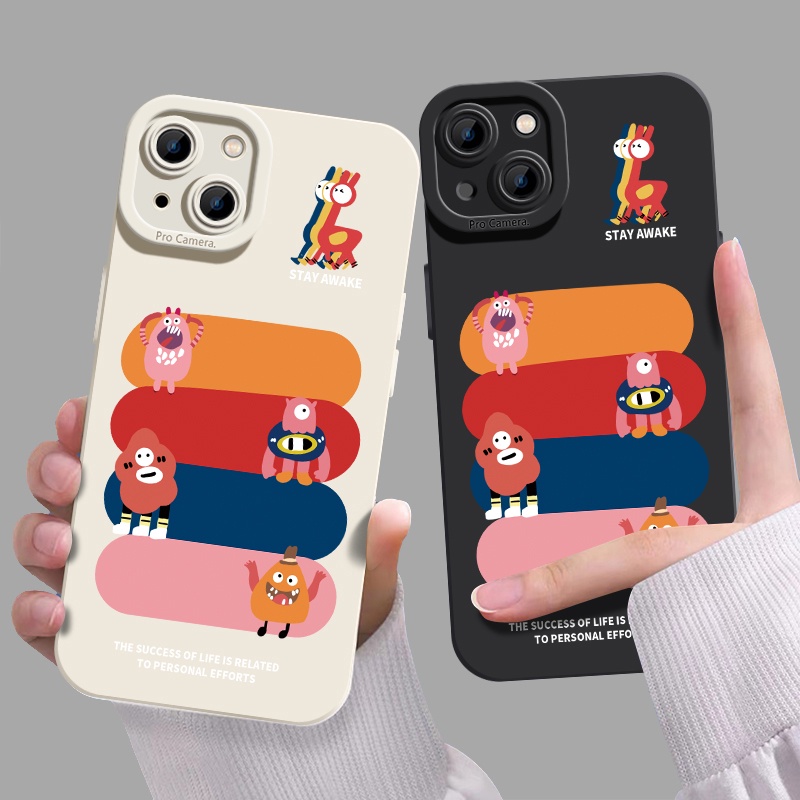 Soft Case Silikon TPU Motif Monster Kecil Lucu Untuk IPhone 14 13 12 11 Pro XS Max X XR Plus