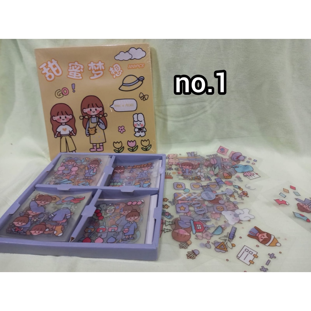 

TJ-507 Stiker 2D Stiker Kartun Korea Lucu Anti Air Dekorasi Handbook