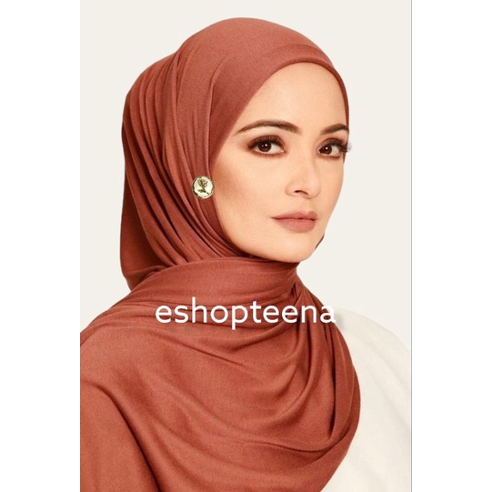 A194 anting hijab bulat putih mawar gold_anting jilbab