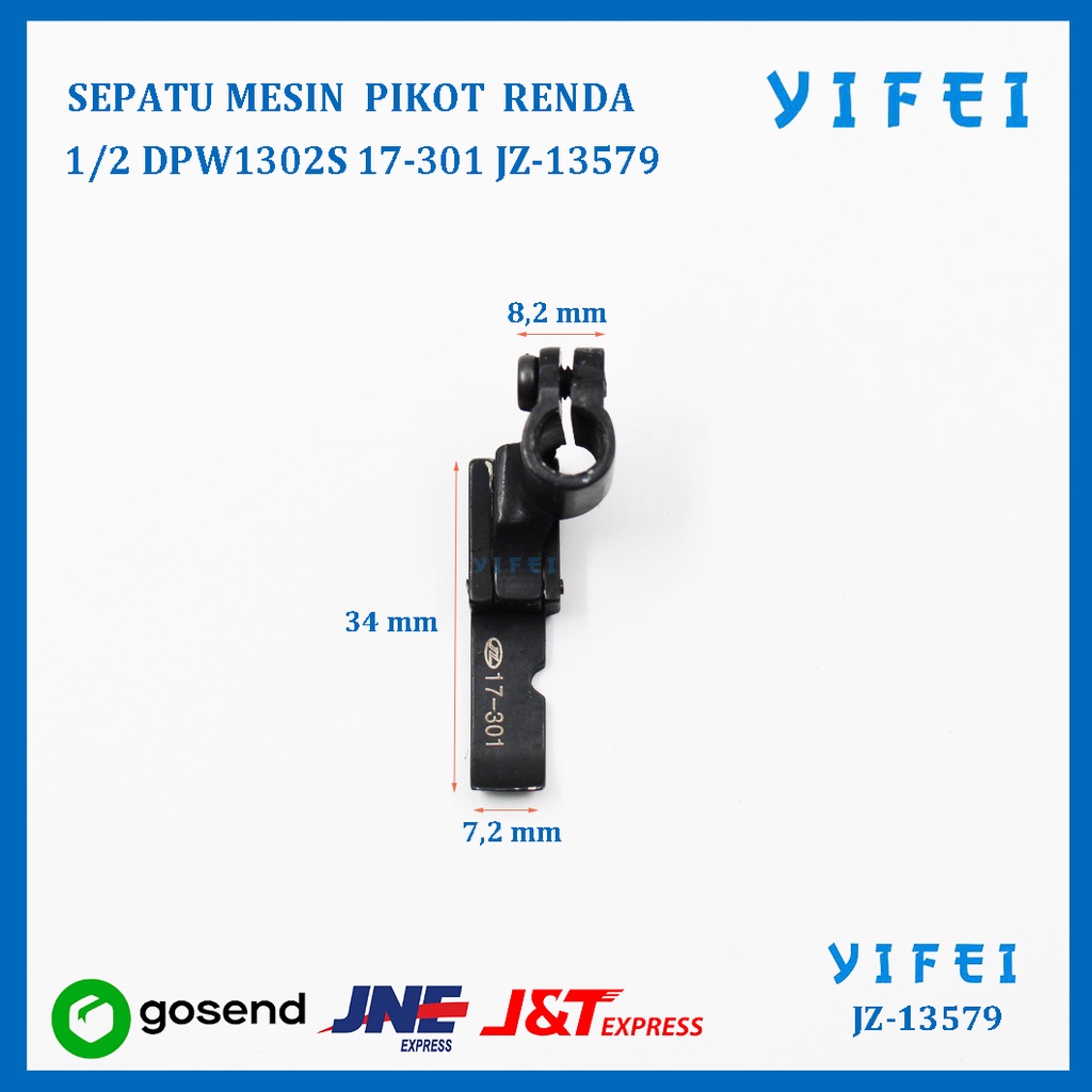 SEPATU SEBELAH MESIN PIKOT RENDA 1/2 DPW1302S 17-301 YIFEI-13579