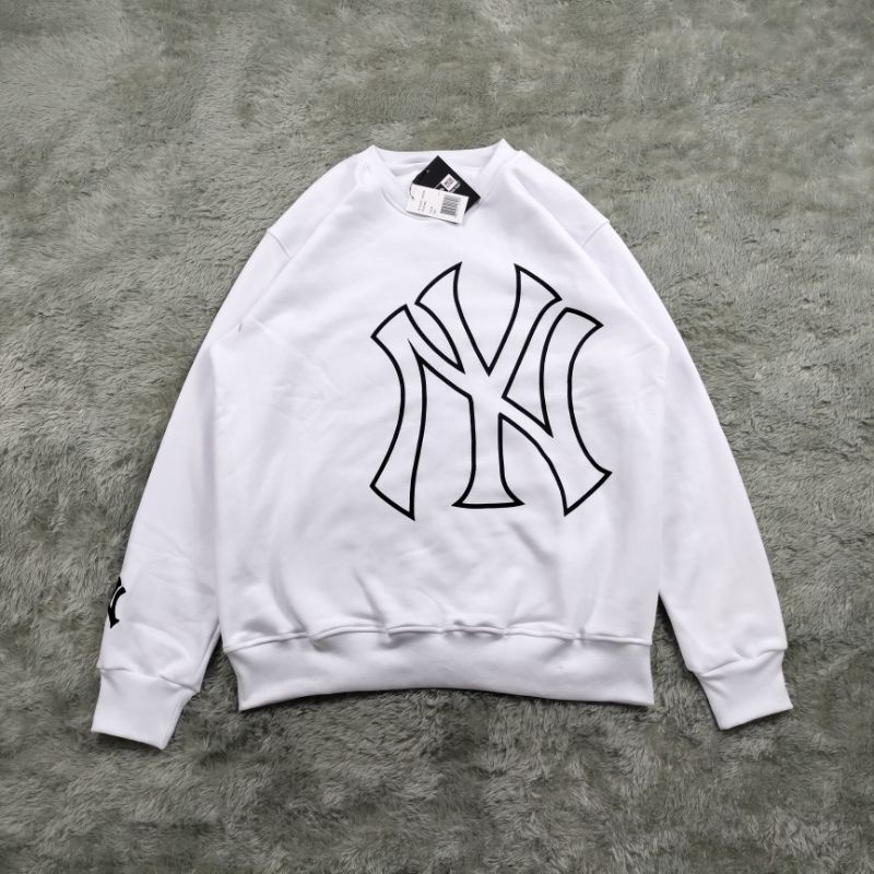 SWEATER CREWNECK NY MLB BASIC HITAM AUTHENTIC PREMIUM