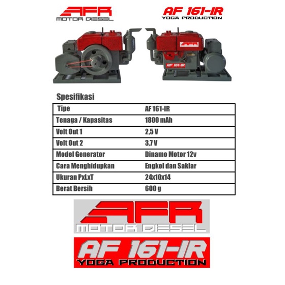 miniatur diesel plus generator bisa di engkol