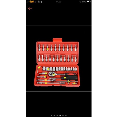 46 pcs socket wrench set ¼"DR