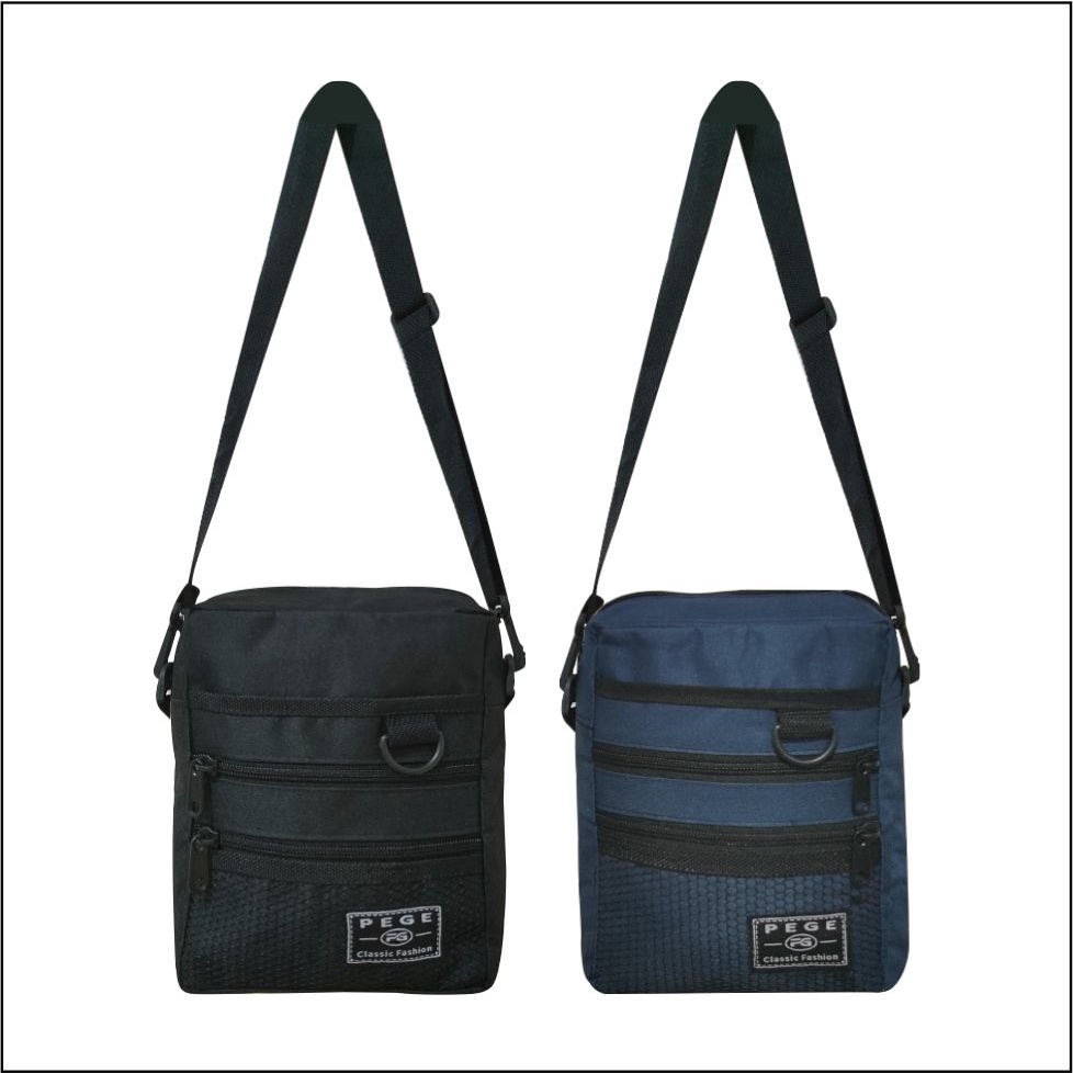 Tas Selempang Pria PEGE Slingbag Model Polos Simpel - PEGE - 8907
