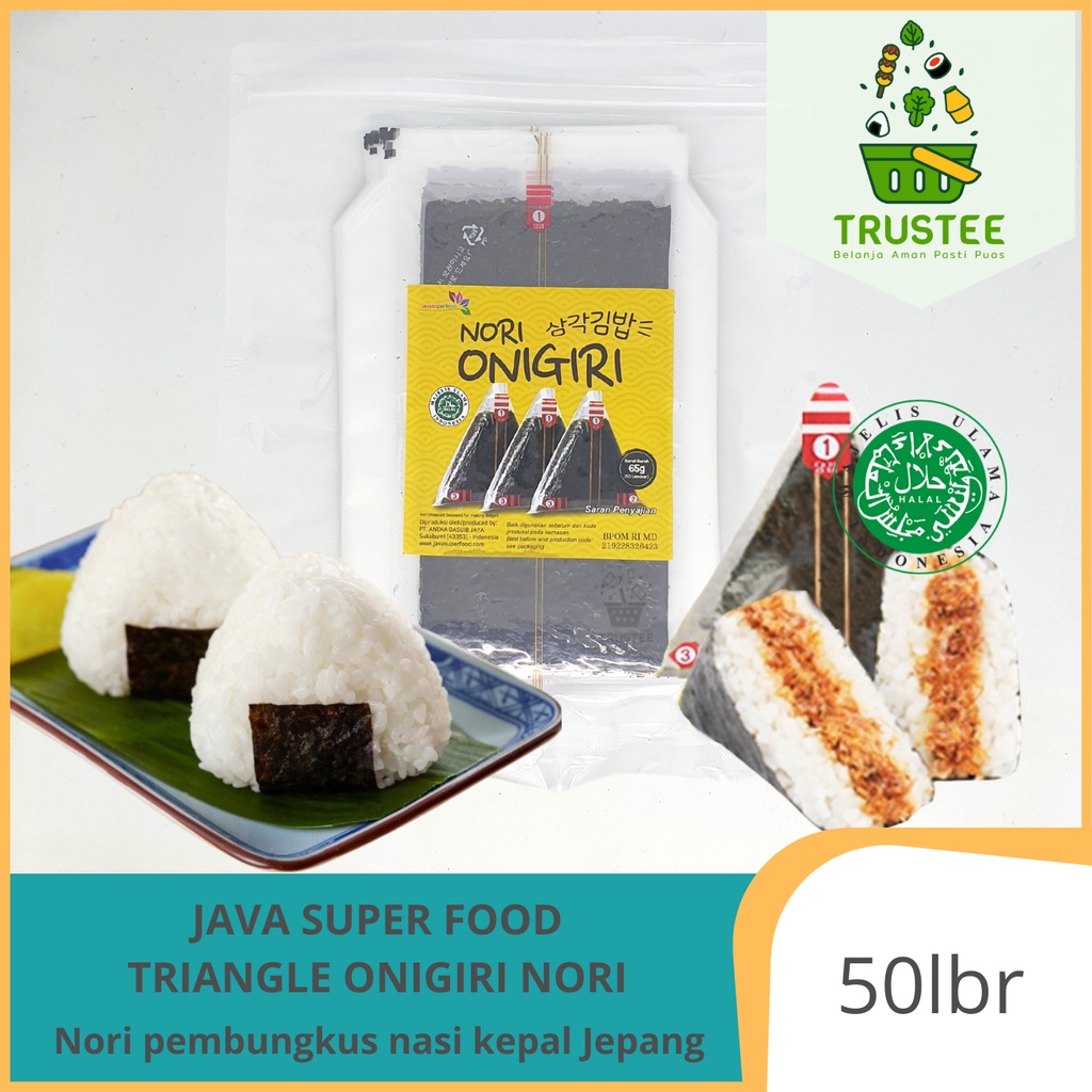 Java Super Food Triangle Onigiri Sushi Nori Wrapper Rumput laut 50lbr