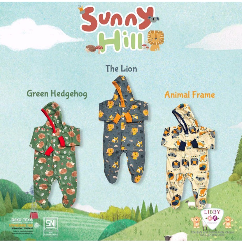 Libby Baju Kodok Panjang Topi Tutup Kaki - Sunny Hill Series (3pcs)