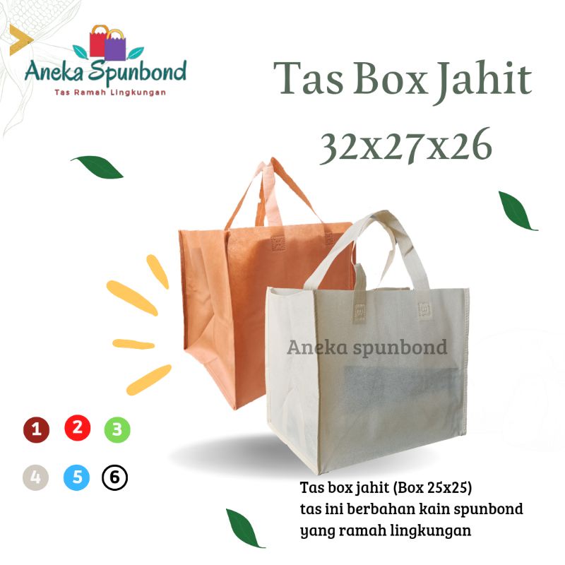 

Tas Goodiebag Spunbond Jahit Box Kue 32x27x26 Tebal