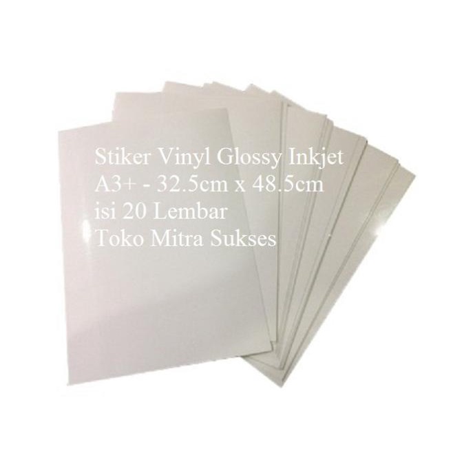 

Stiker Vinyl Glossy Inkjet A3+ - 32.5cm x 48.5cm
