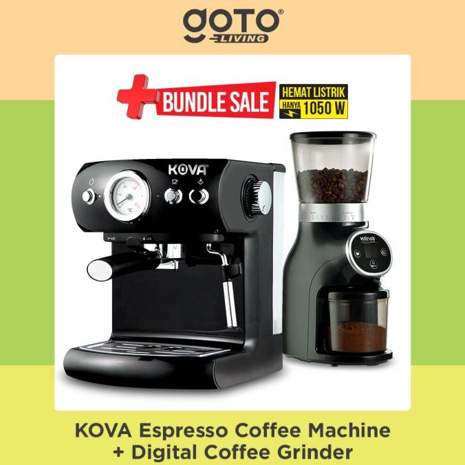 Bundling Kova Espresso Maker dan Digital Coffee Grinder Termurah
