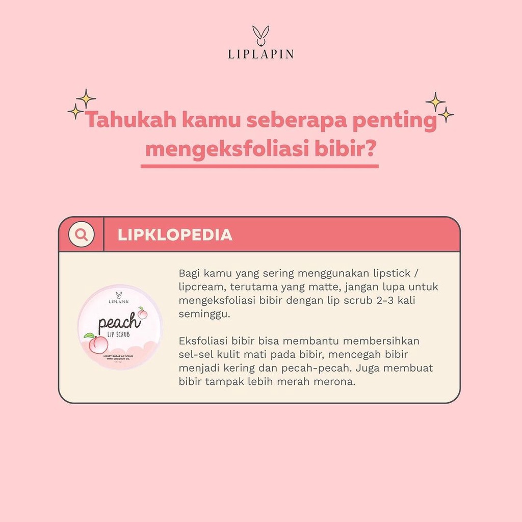 LIPLAPIN LIP SCRUB 15 GR | Membantu mencerahkan warna bibir yang kusam