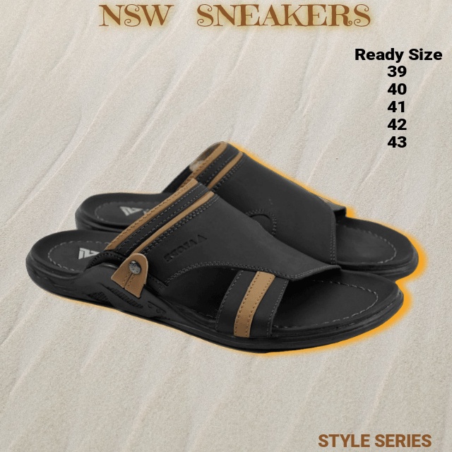 Sandal Kulit Selop Pria H 19 Sandal Casual Selop Ori