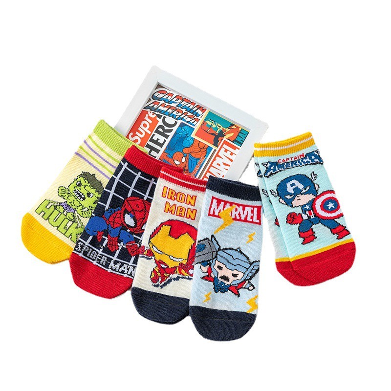 SC2001 GLORYKIDZ Kaus Kaki anak Karakter Superheroes Lucu