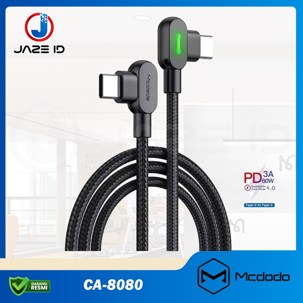 MCDODO CA808 Cable Kabel Data Siku Type C To C PD Fast Charging 60W 3A