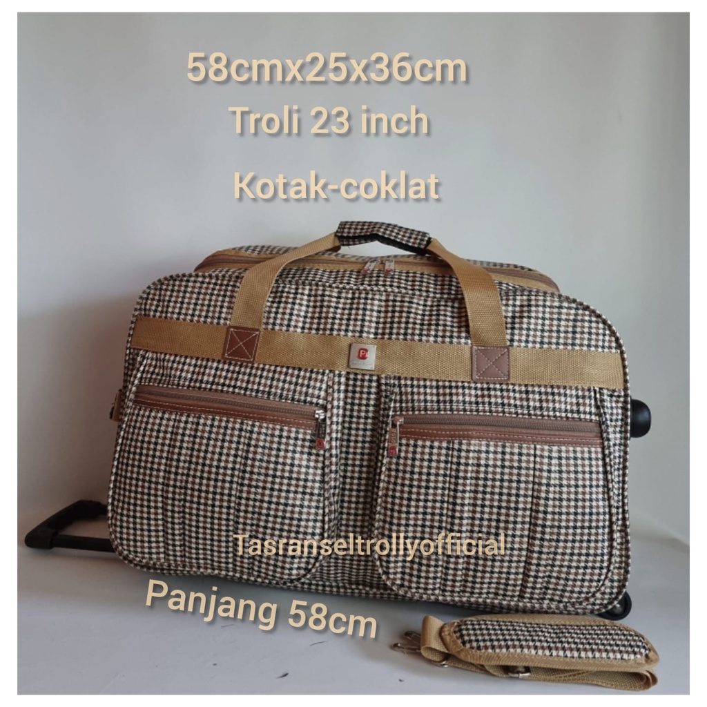 Tas Pakaian Troli Polo Interclub ukuran 23 inch 58cmx25x36cm original.