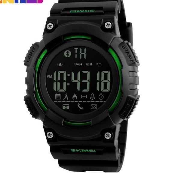 Murah Ekonomis COD✔ Jam Tangan Pria Smart Watch Sport SKMEI Smartwatch Bluetooth Water Resistant 50M 1256