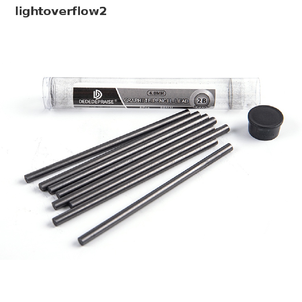 Lightoverflow2 8Pcs / set Pensil Mekanik Otomatis 4.0mm 2B / 4B / 6B / 8B Untuk Pengerjaan Kayu