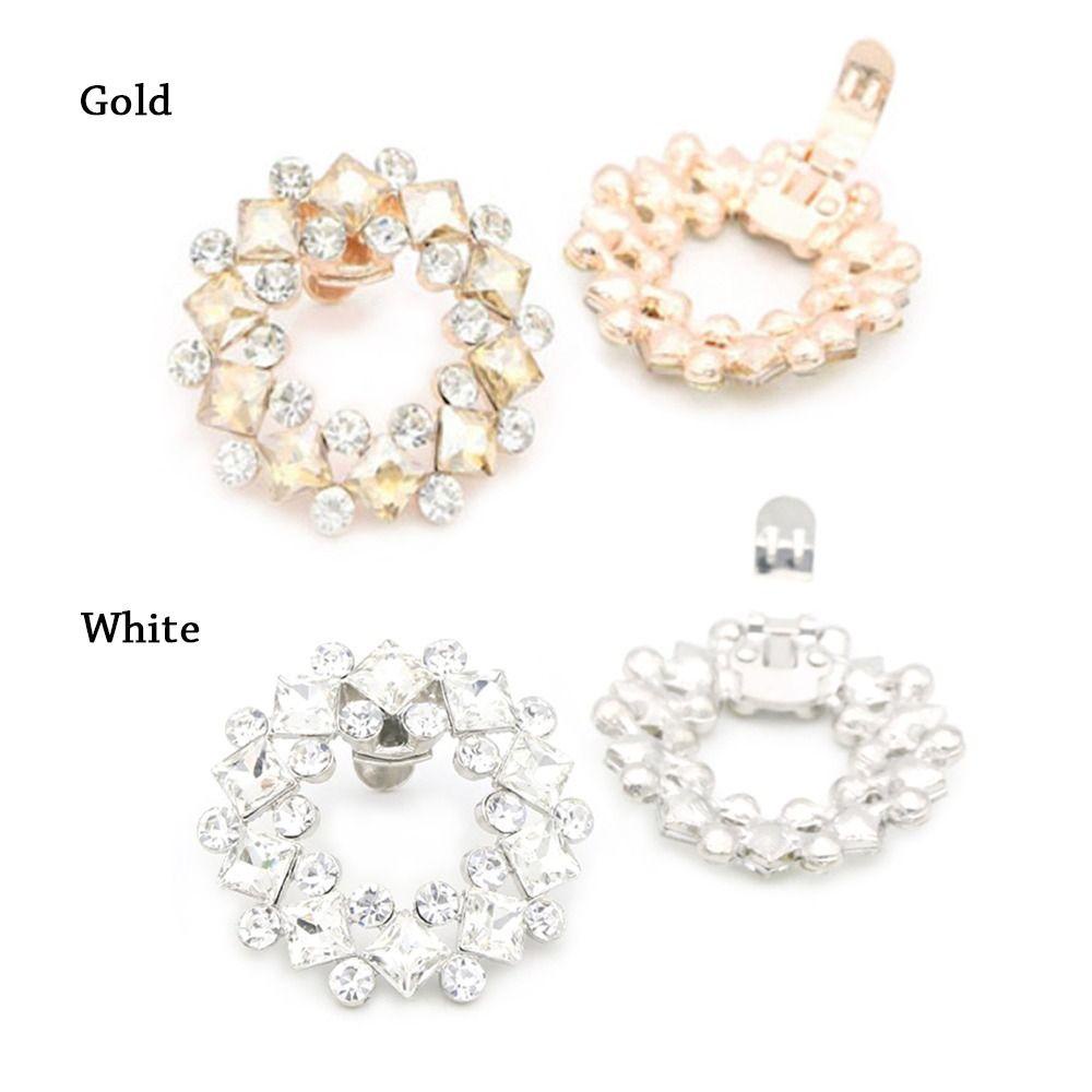 PINEAPPLE 1pcs Shoe Clip Rhinestone Women Bride Wedding Charm Buckle