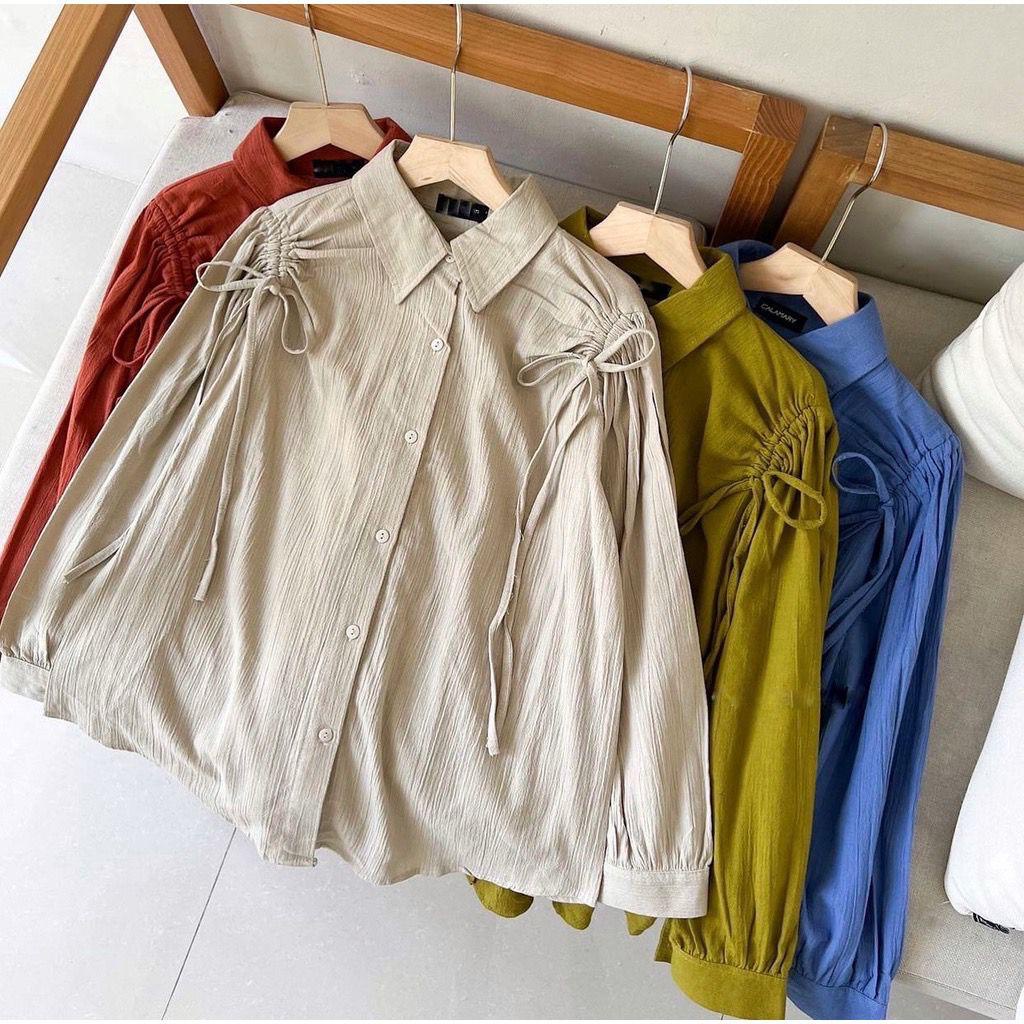 1KG MUAT 5PCS | AEYA BLOUSE SERUT PUNDAK CRINKLE HITS OOTD SELEBGRAM FASHION GROSIR WANITA