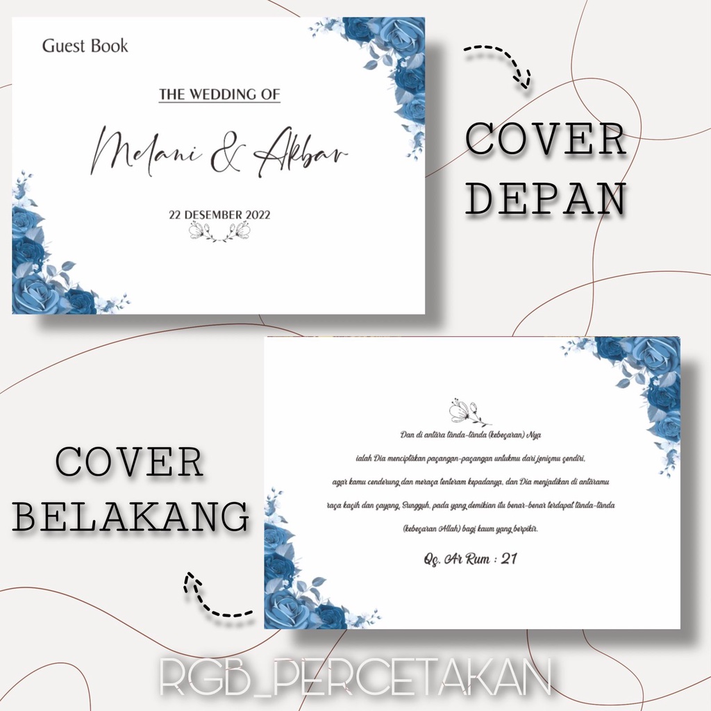 

Buku tamu pernikahancustom nama / Wedding guest book / HARDCOVER