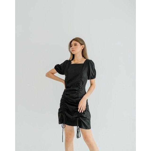 [ LittleBigCloth ] Tara Mini Dress // Mini Dress Wanita Dress Bigsize Dress Hitam Dress Pesta