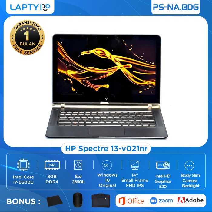 Laptop Premium HP Spectre/Intel Core i7/Ram 8Gb/Ssd 256Gb/BodySlim