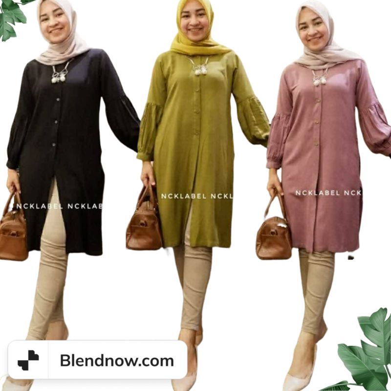 TUNIK NAJWA RAYON TWILL ZARA FASHION WANITA TERBARU KEKINIAN