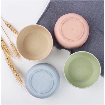 Mangkuk Kecil/Mangkok Wheat Straw/Mangkuk Makan Bowl Set 4pcs warna warni