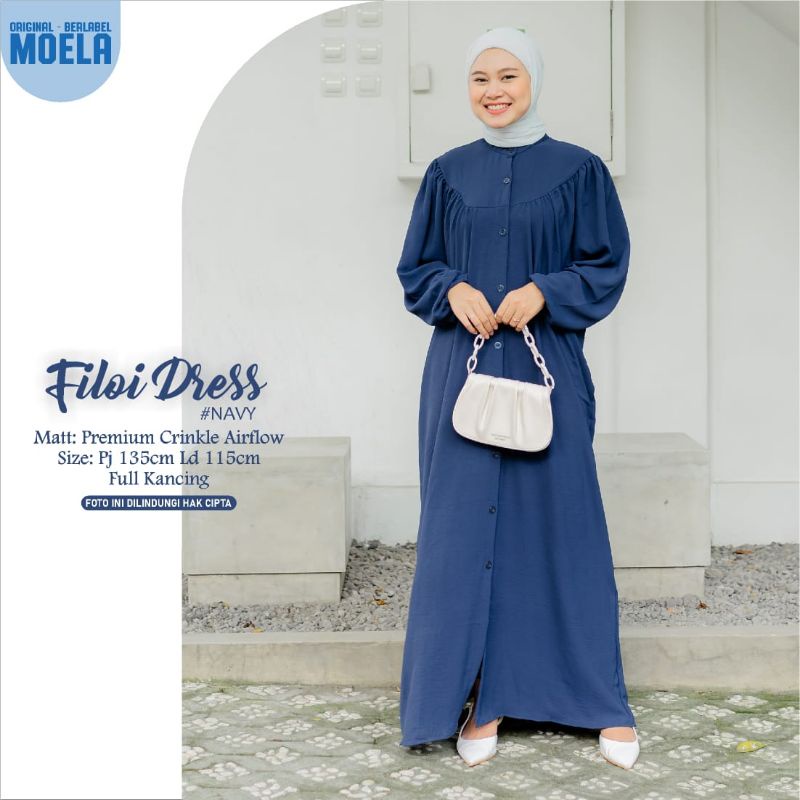 DRESS POLOS JUMBO LD 115 premium Crinkle Airflow / Filoi dress original berlabel MOELA