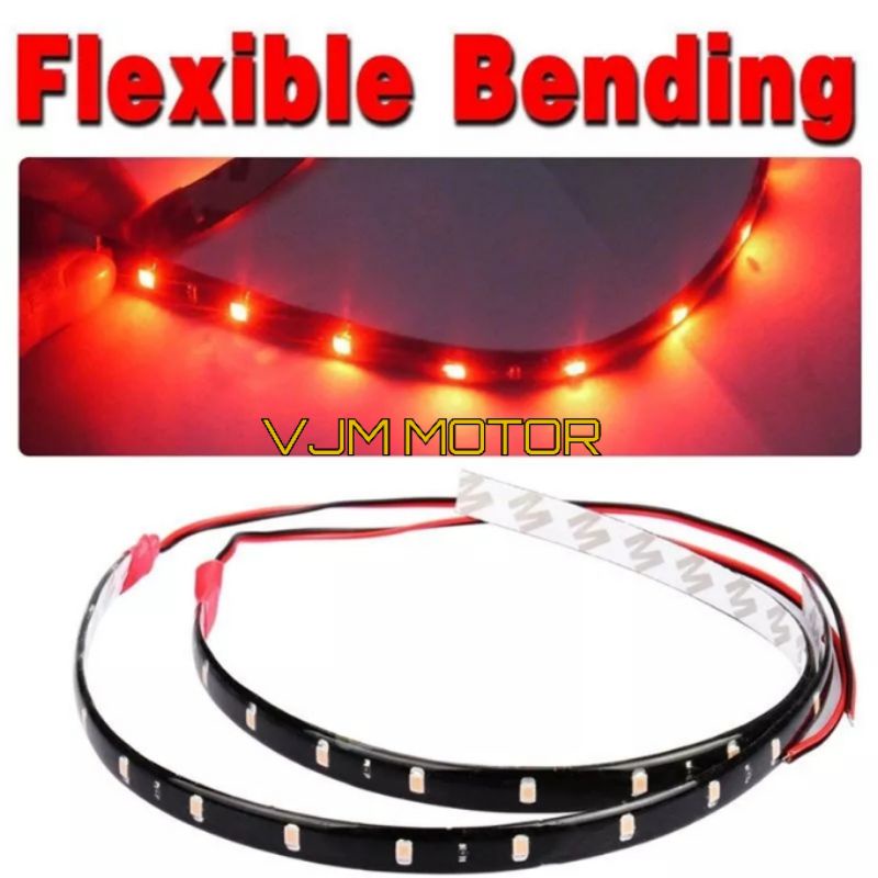 Lampu Alis Flat flexible bending 30 Cm Running Motor/Mobil/ kapal/ Truck Dll