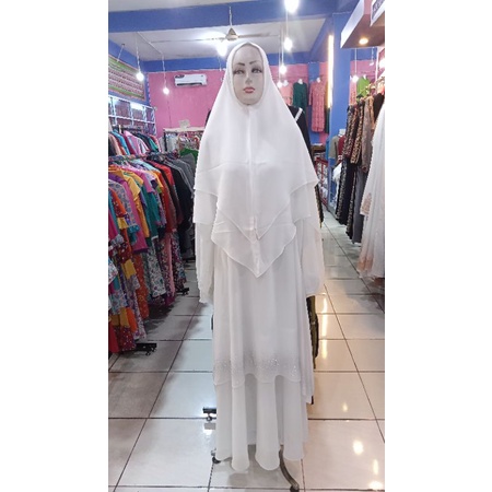 Gamis syar'i triniti putih