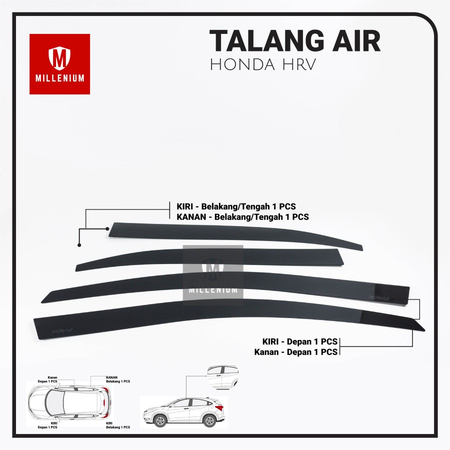 TALANG AIR PINTU MOBIL HONDA HRV 2014 - 2021 MODEL FLAT